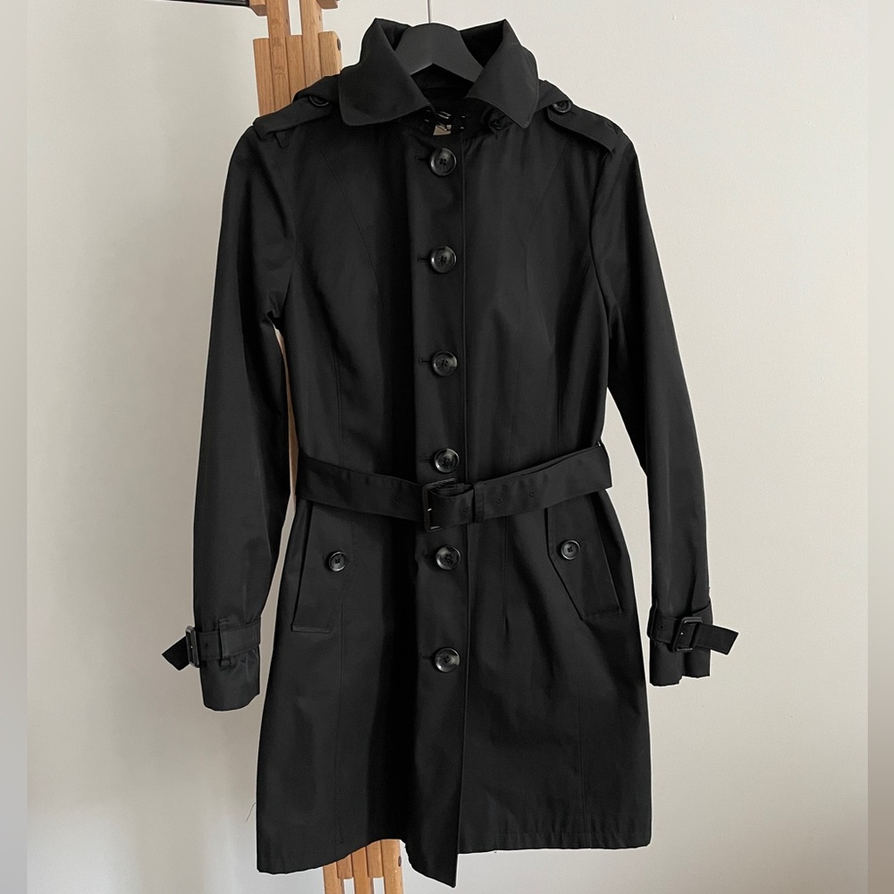 Michael Kors black trench coat sz S
